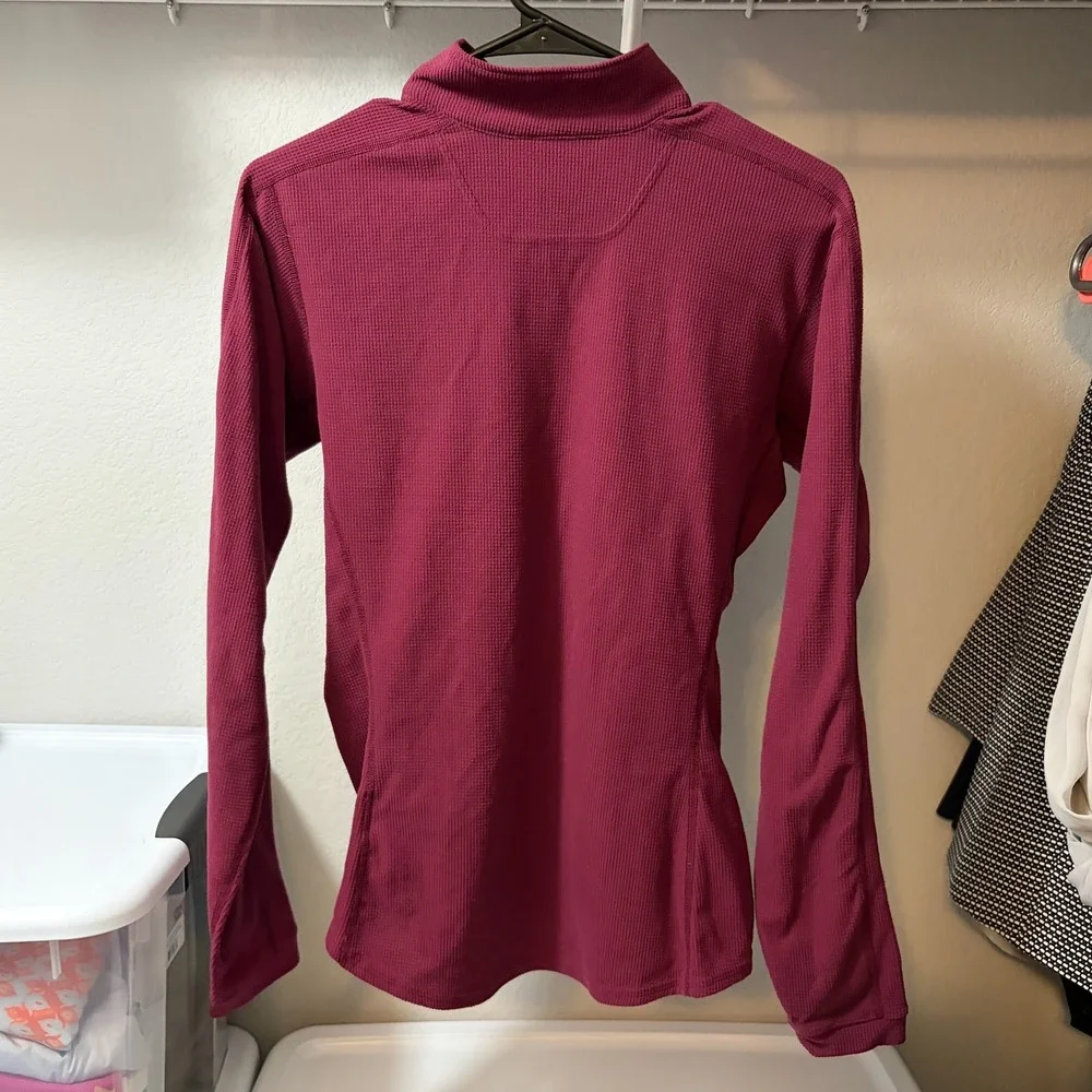 ARC'TERYX Rho AR Zip Neck Fleece Pullover Base Layer Berry MEDIUM - Picture 6 of 6